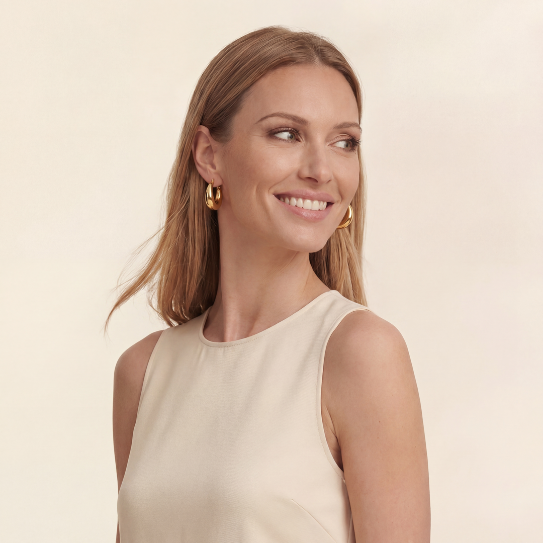 Hoop Earrings • Soft Dome