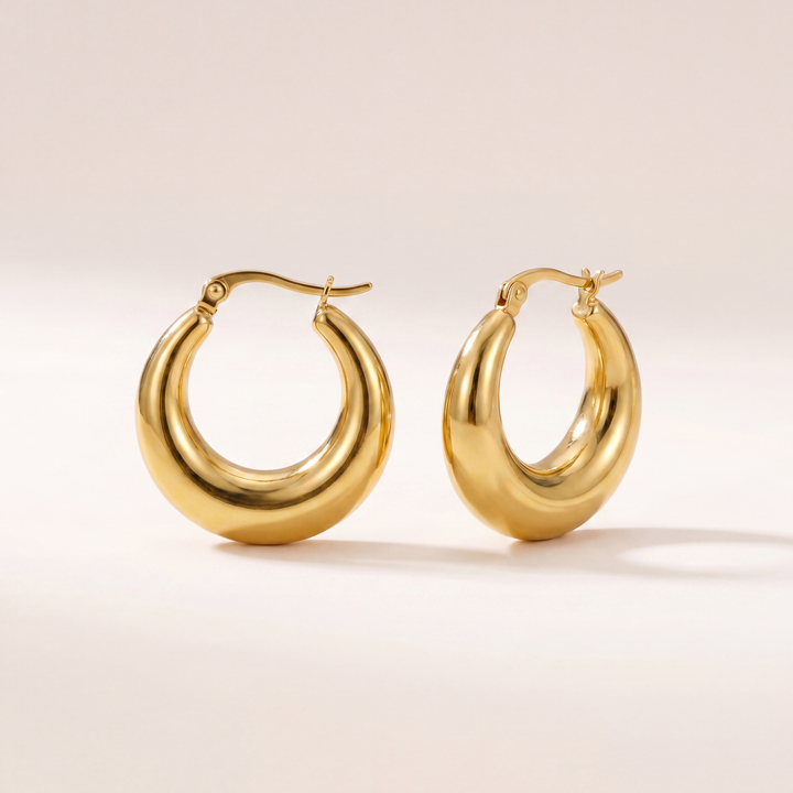 Hoop Earrings • Soft Dome
