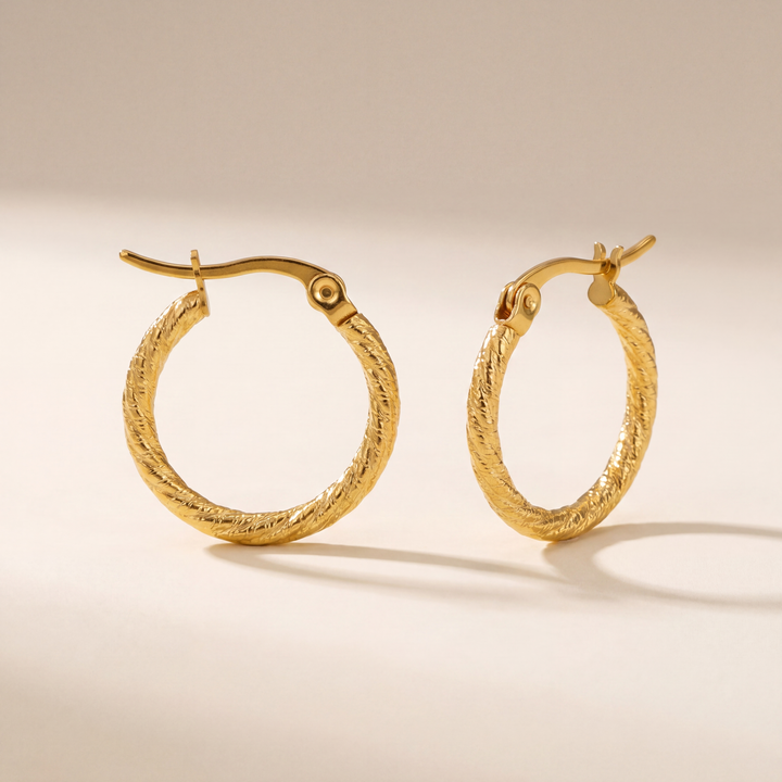 Hoop Earrings • Textured Arcs