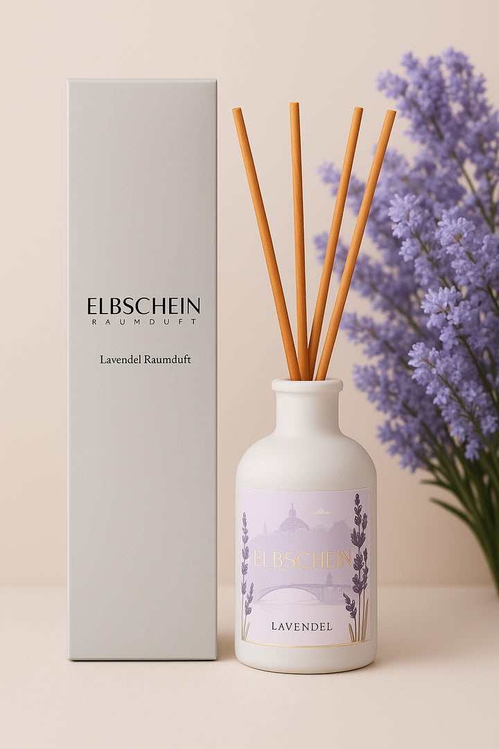 Elbschein - Premium Lavendel Raumduft mit Duftstäbchen