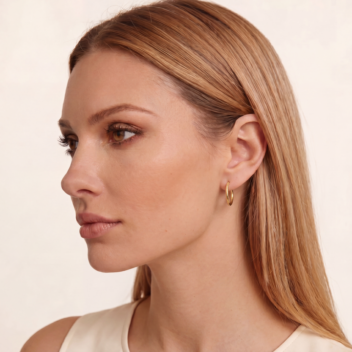 Hoop Earrings • Textured Arcs