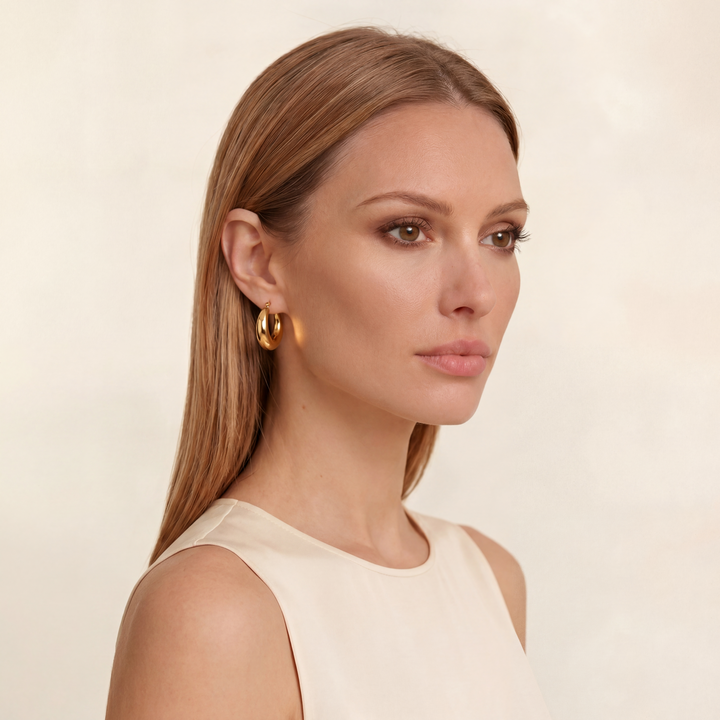 Hoop Earrings • Soft Dome