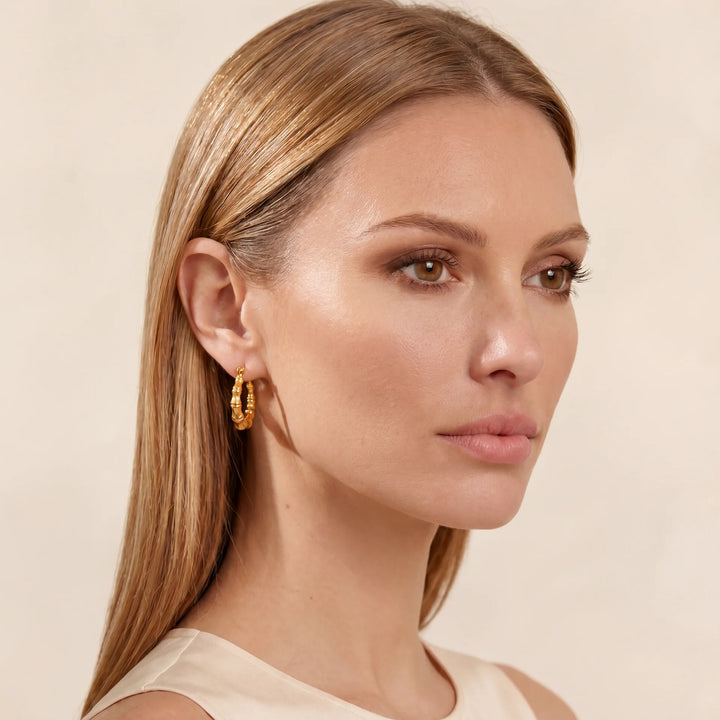 Hoop Earrings • Sculpted Link