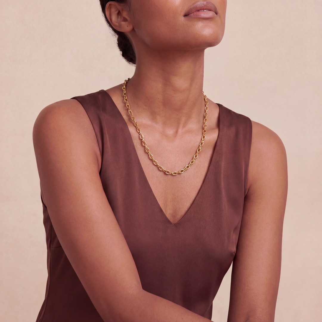 Chain Link Necklace •  Oval Cable