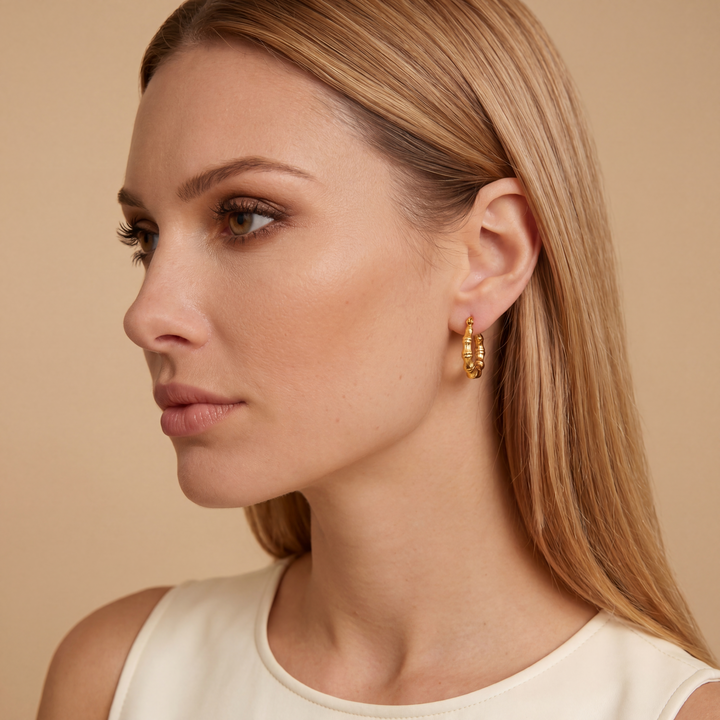 Hoop Earrings • Sculpted Link